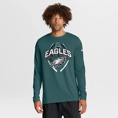 Men's Nike Midnight Green Philadelphia Eagles Primetime Legend Icon Performance Long Sleeve T-Shirt