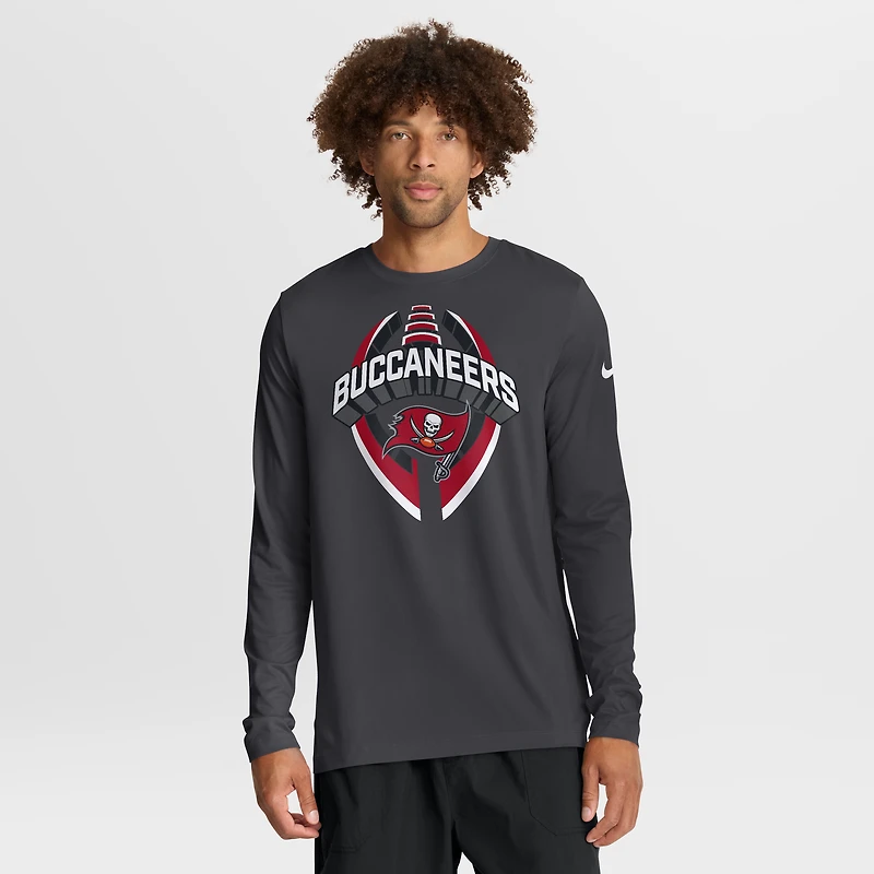 Men's Nike Anthracite Tampa Bay Buccaneers Primetime Legend Icon Performance Long Sleeve T-Shirt