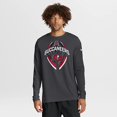 Men's Nike Anthracite Tampa Bay Buccaneers Primetime Legend Icon Performance Long Sleeve T-Shirt