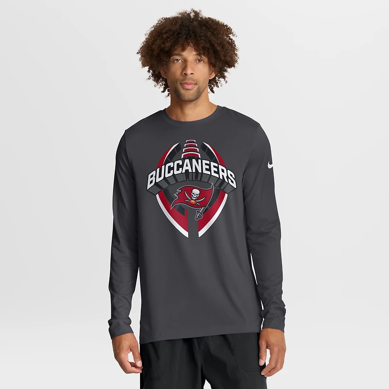 Men's Nike Anthracite Tampa Bay Buccaneers Primetime Legend Icon Performance Long Sleeve T-Shirt