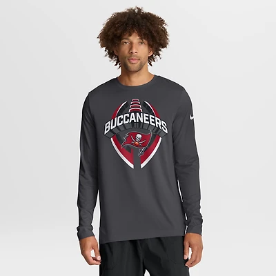 Men's Nike Anthracite Tampa Bay Buccaneers Primetime Legend Icon Performance Long Sleeve T-Shirt