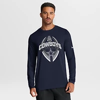 Men's Nike Navy Dallas Cowboys Primetime Legend Icon Performance Long Sleeve T-Shirt