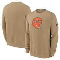 Men's Nike Tan Cincinnati Bengals Swing Pass Rewind Club Pullover Sweatshirt