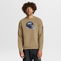 Men's Nike Tan New York Giants Swing Pass Rewind Club Pullover Sweatshirt