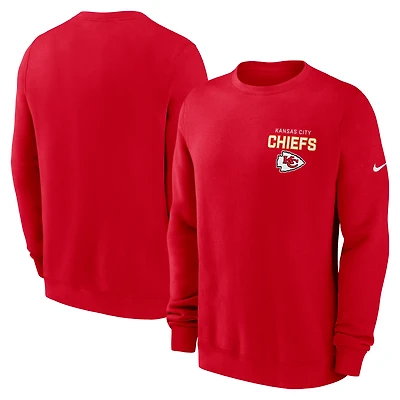 Men's Nike Red Kansas City Chiefs Primetime Club Fleece Pullover Sweatshirt