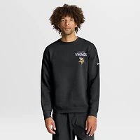 Men's Nike Black Minnesota Vikings Primetime Club Fleece Pullover Sweatshirt