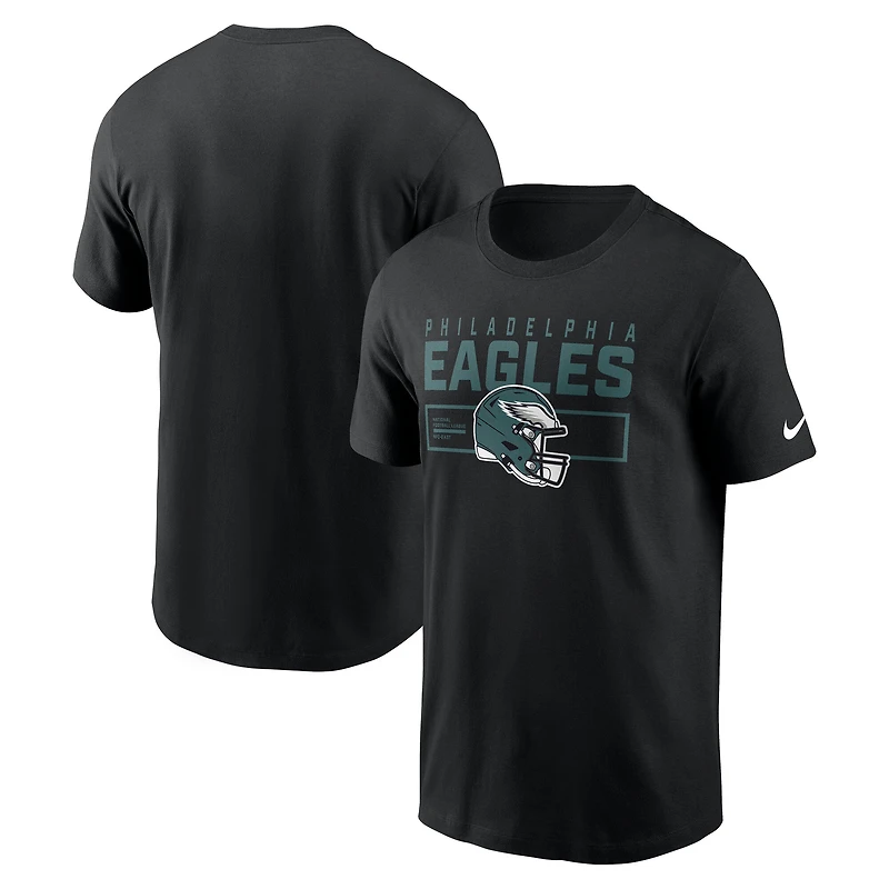 Men's Nike Black Philadelphia Eagles Primetime Helmet Essential T-Shirt