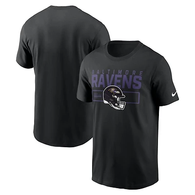 Men's Nike Black Baltimore Ravens Primetime Helmet Essential T-Shirt