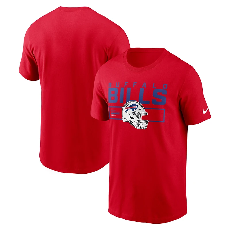 Men's Nike Red Buffalo Bills Primetime Helmet Essential T-Shirt