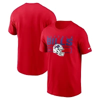 Men's Nike Red Buffalo Bills Primetime Helmet Essential T-Shirt