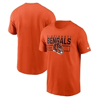 Men's Nike Orange Cincinnati Bengals Primetime Helmet Essential T-Shirt