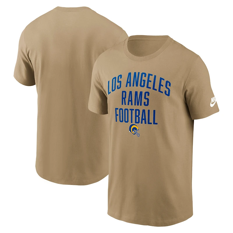 Men's Nike Tan Los Angeles Rams Rewind Essential T-Shirt