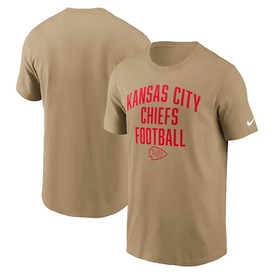Men's Nike Tan Kansas City Chiefs Rewind Essential T-Shirt