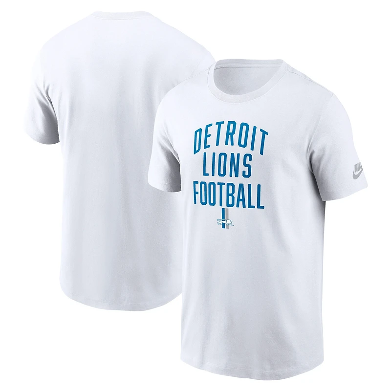 Men's Nike White Detroit Lions Rewind Essential T-Shirt