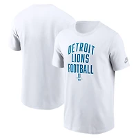 Men's Nike White Detroit Lions Rewind Essential T-Shirt