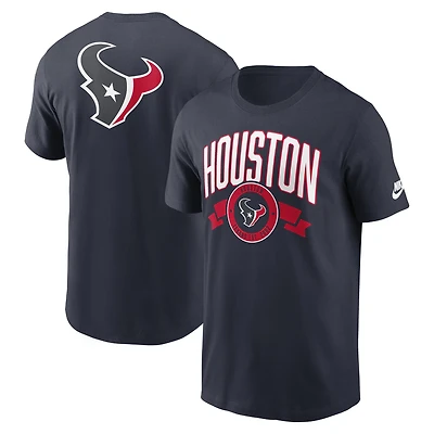 Men's Nike Navy Houston Texans Rewind Front and Back Hit Essential T-Shirt