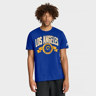 Men's Nike Royal Los Angeles Rams Rewind Front and Back Hit Essential T-Shirt