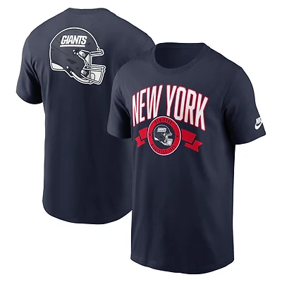 Men's Nike Navy New York Giants Rewind Front and Back Hit Essential T-Shirt