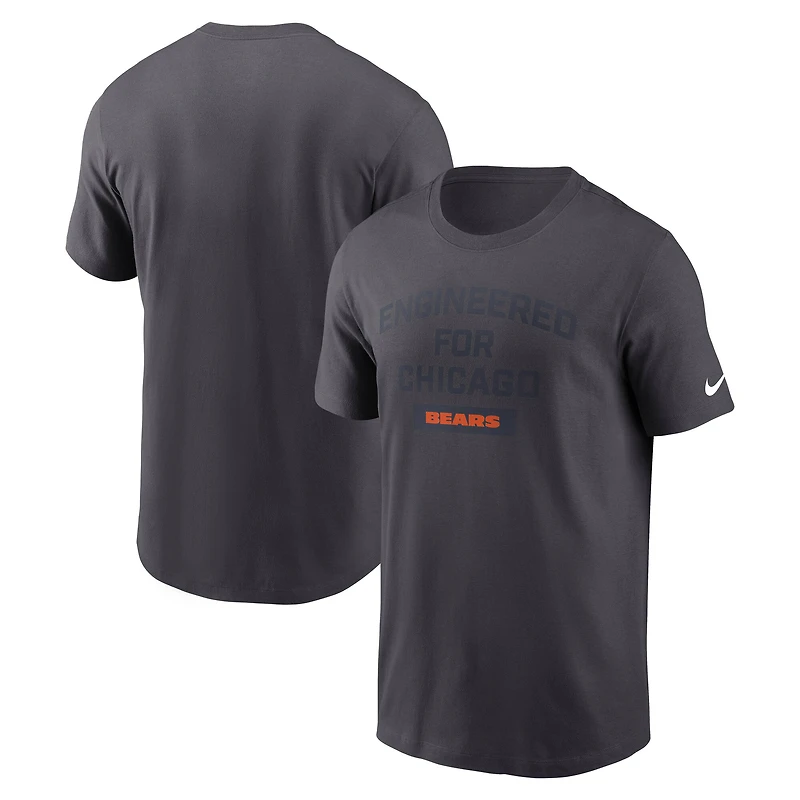 Men's Nike Anthracite Chicago Bears Team City Essential T-Shirt