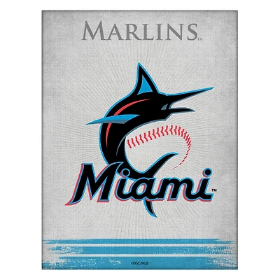 Miami Marlins 15" x 20" Splash Canvas Wall Art
