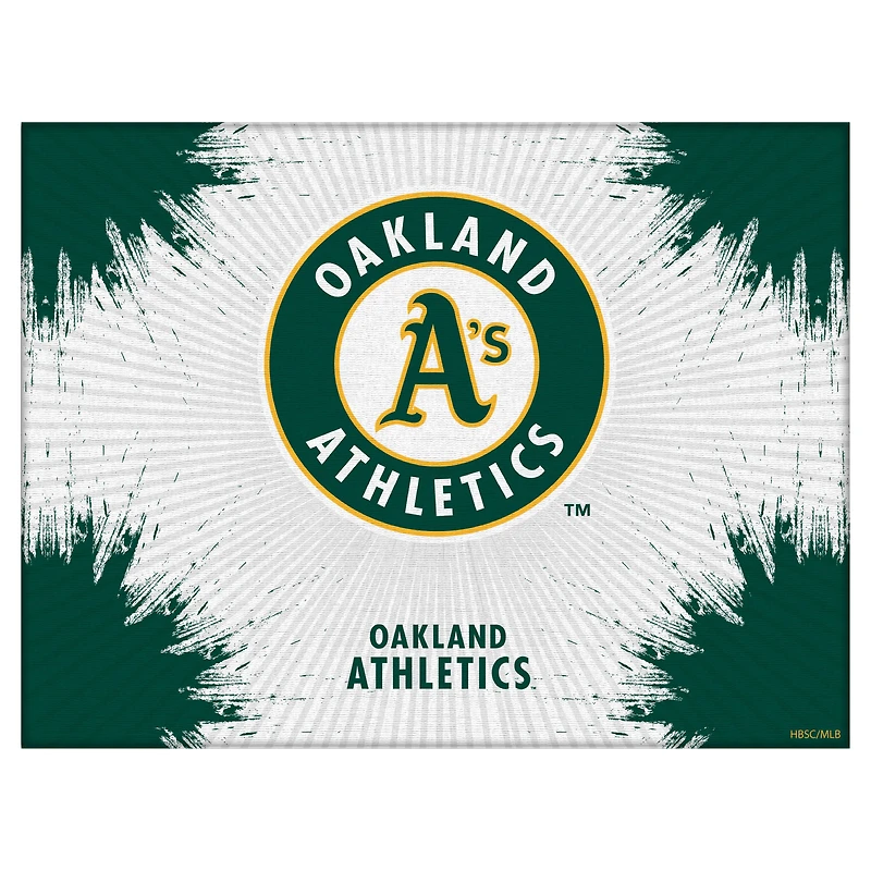Athletics 15" x 20" Splash Canvas Wall Art