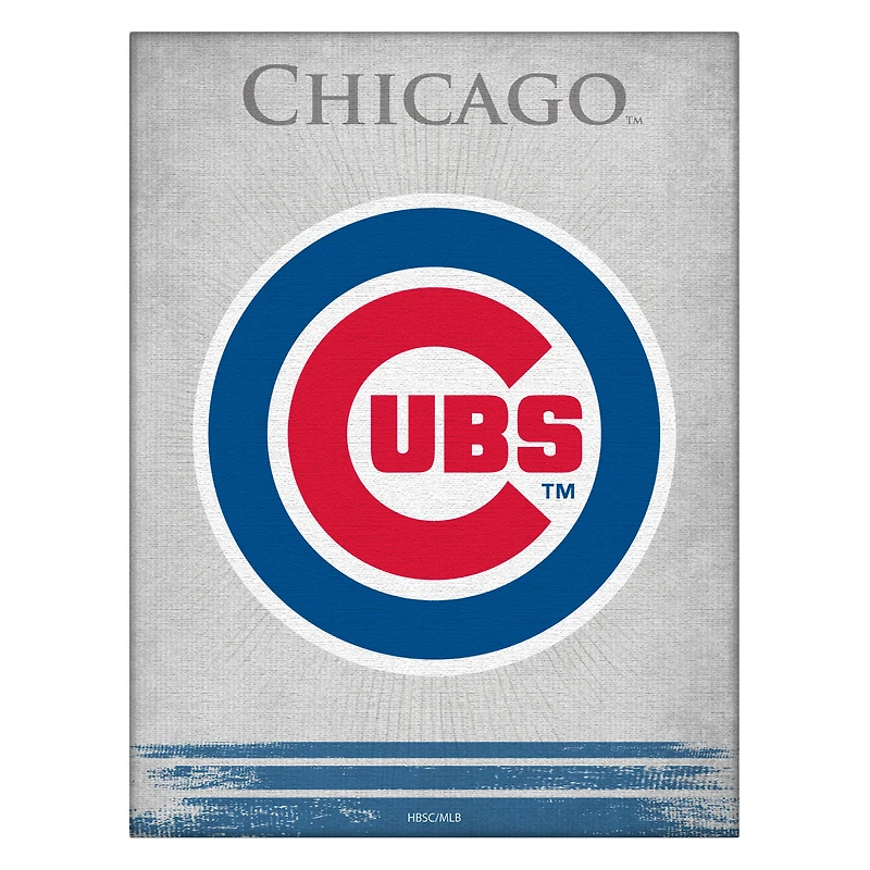 Chicago Cubs 15" x 20" Splash Canvas Wall Art