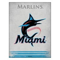 Miami Marlins 24" x 32" Splash Canvas Wall Art