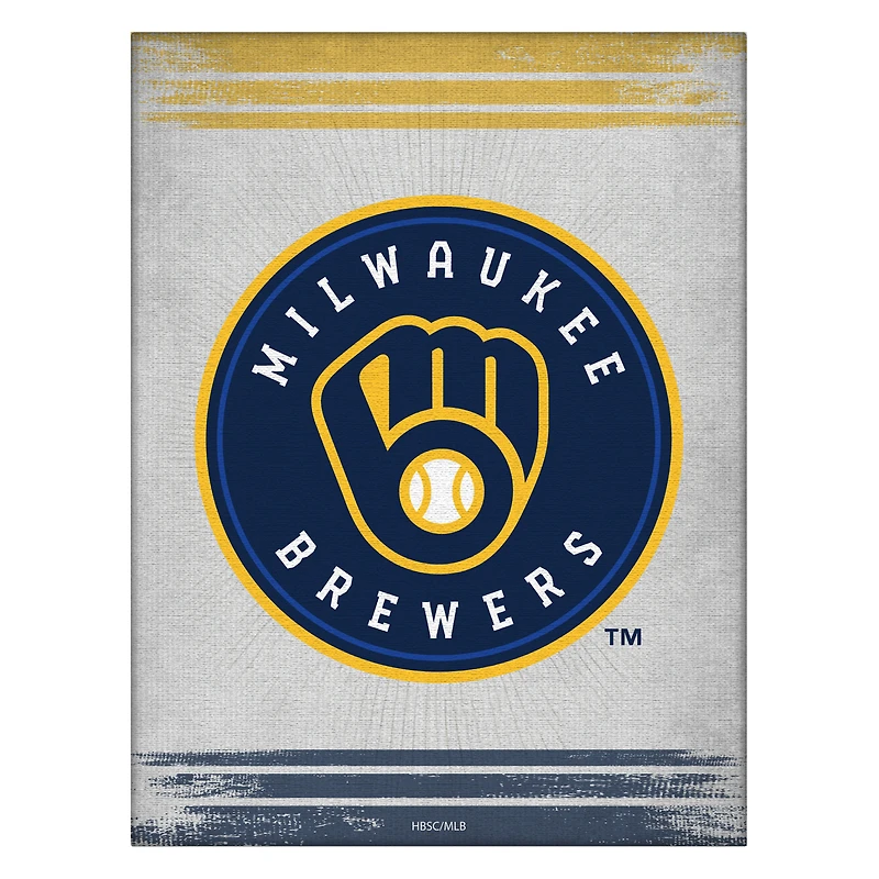 Milwaukee Brewers 24" x 32" Splash Canvas Wall Art