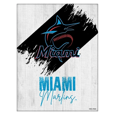 Miami Marlins 15" x 20" Team Canvas Wall Art