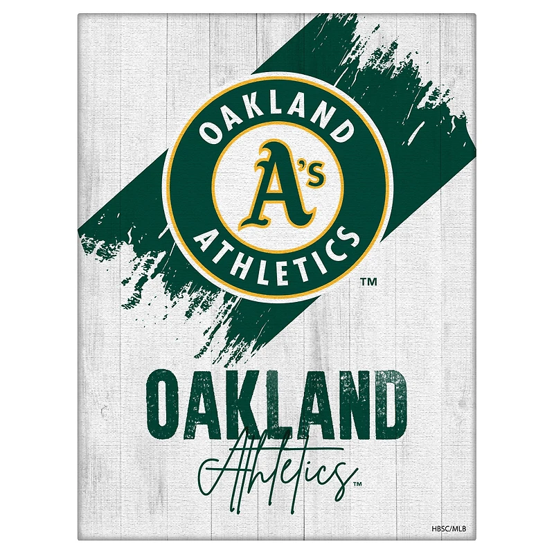 Athletics 15" x 20" Team Canvas Wall Art