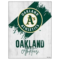 Athletics 15" x 20" Team Canvas Wall Art