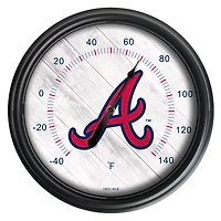 Black Atlanta Braves Indoor/Outdoor LED Thermometer