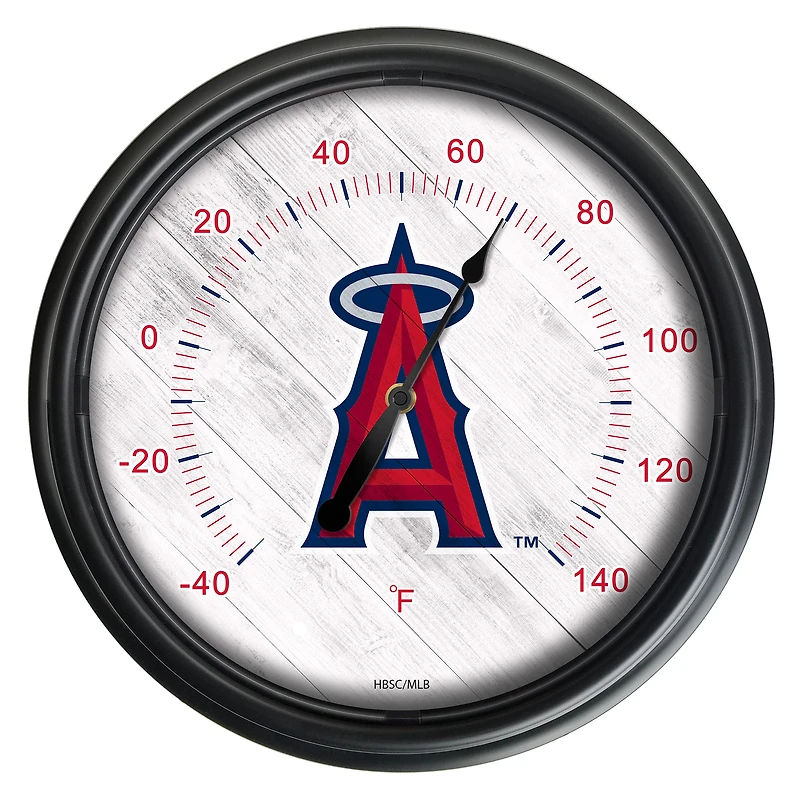Black Los Angeles Angels Indoor/Outdoor LED Thermometer