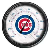 Black Chicago Cubs Indoor/Outdoor LED Thermometer