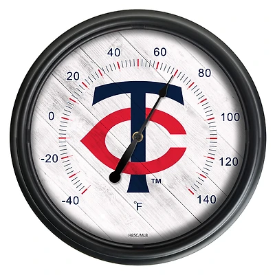 Black Minnesota Twins Indoor/Outdoor LED Thermometer