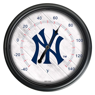 Black New York Yankees Indoor/Outdoor LED Thermometer