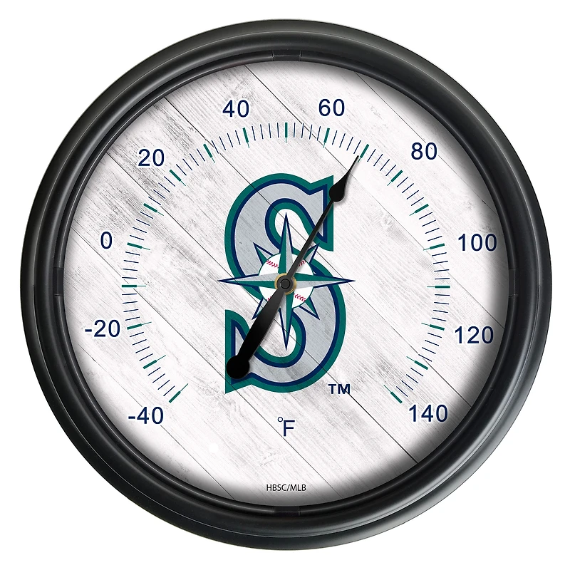 Black Seattle Mariners Indoor/Outdoor LED Thermometer
