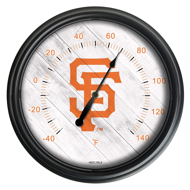 Black San Francisco Giants Indoor/Outdoor LED Thermometer
