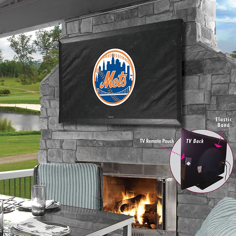 Black New York Mets 46" x 28" TV Cover