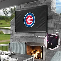 Black Chicago Cubs 55" x 31" TV Cover