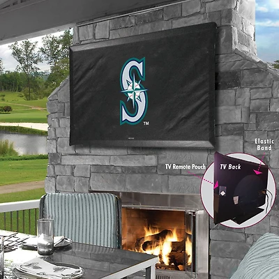 Black Seattle Mariners 55" x 31" TV Cover