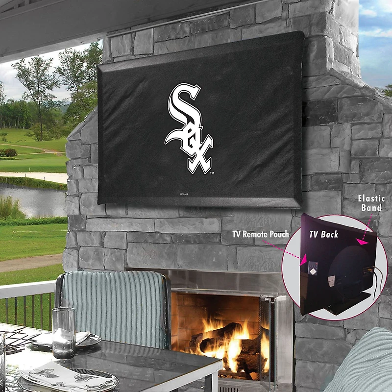 Black Chicago White Sox 55" x 31" TV Cover