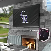 Black Colorado Rockies 55" x 31" TV Cover