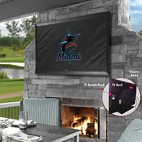 Black Miami Marlins 60" x 37" TV Cover