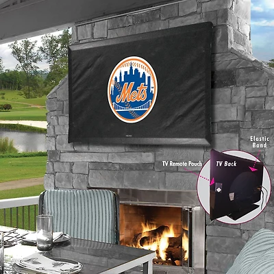 Black New York Mets 60" x 37" TV Cover