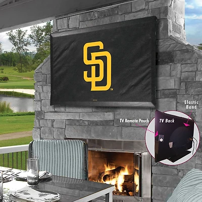 Black San Diego Padres 60" x 37" TV Cover