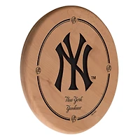 Natural New York Yankees 13" Laser Engraved Solid Wood Sign
