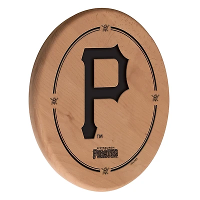 Natural Pittsburgh Pirates 13" Laser Engraved Solid Wood Sign