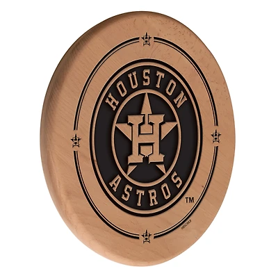Natural Houston Astros 13" Laser Engraved Solid Wood Sign