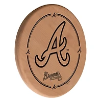 Natural Atlanta Braves 13" Laser Engraved Solid Wood Sign